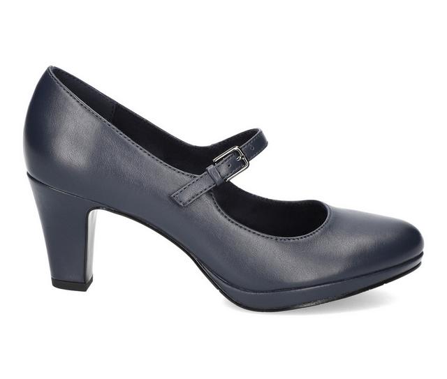 Women's Easy Street Zest Mary Jane Pumps in Navy color