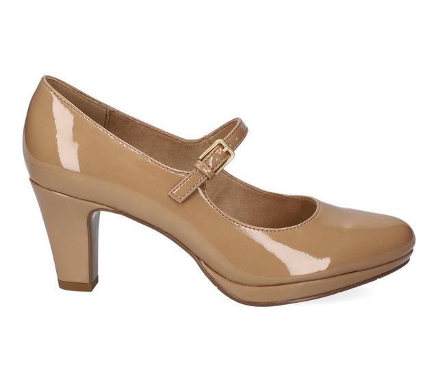 Women's Easy Street Zest Mary Jane Pumps in Nude Patent color