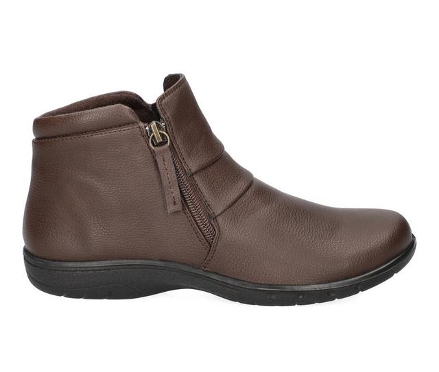 Women's Easy Street Zozo Booties in Brown color