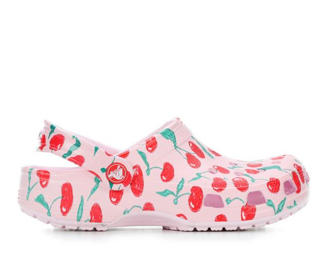 Kids' Crocs Little Kid & Big Kid Classic Fresh Fruit Clogs in Pink Milk color