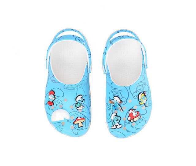Kids' Crocs Smurfs Classic Clogs in Blue color