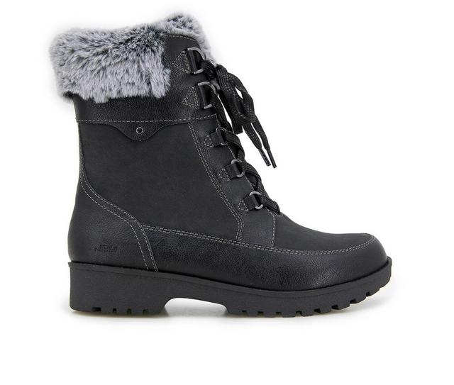 Women's JBU Antonio Waterproof Winter Boots in Black color