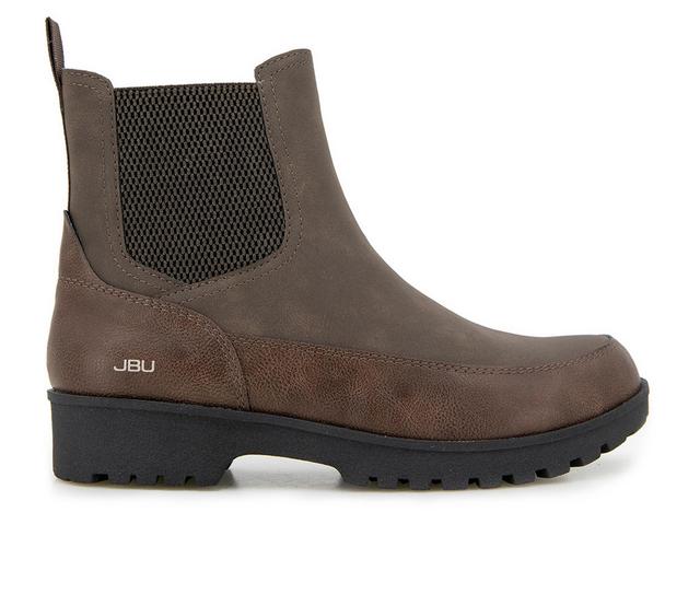 Women's JBU Buffalo Water Resistant Chelsea Booties in Brown/Taupe color