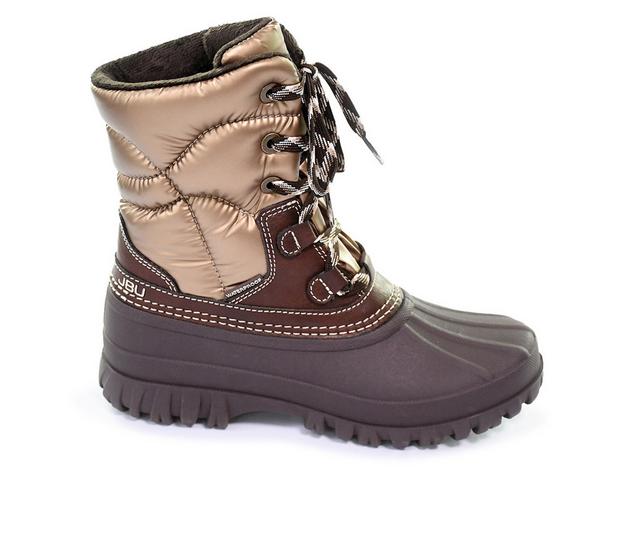 Women's JBU Canyon Waterproof Winter Boots in Brnze/Brwn/Crm color