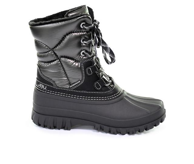 Women's JBU Canyon Waterproof Winter Boots in Gun Metal/Grey color