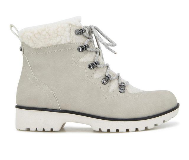 Women's JBU Poland Waterproof Booties in White/Grey color