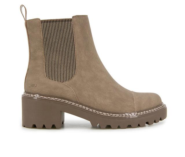 Women's JBU Reed Water Resistant Chelsea Booties in Taupe color