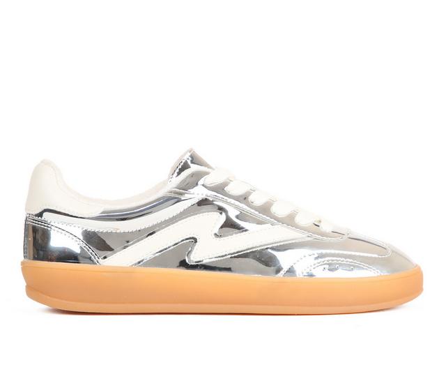 Women's Madden Girl Giia Sneakers in Silver Multi color