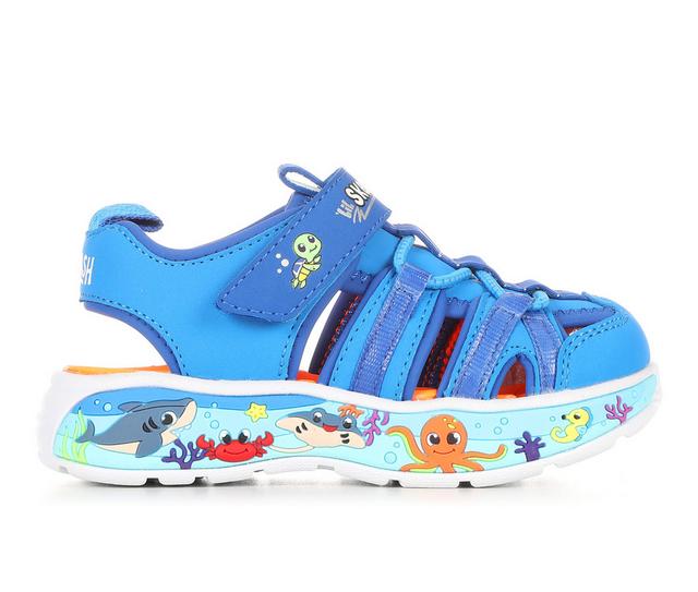 Kids' Skechers Toddler Play Scene Splash Sandals in Light Blue/Mult color