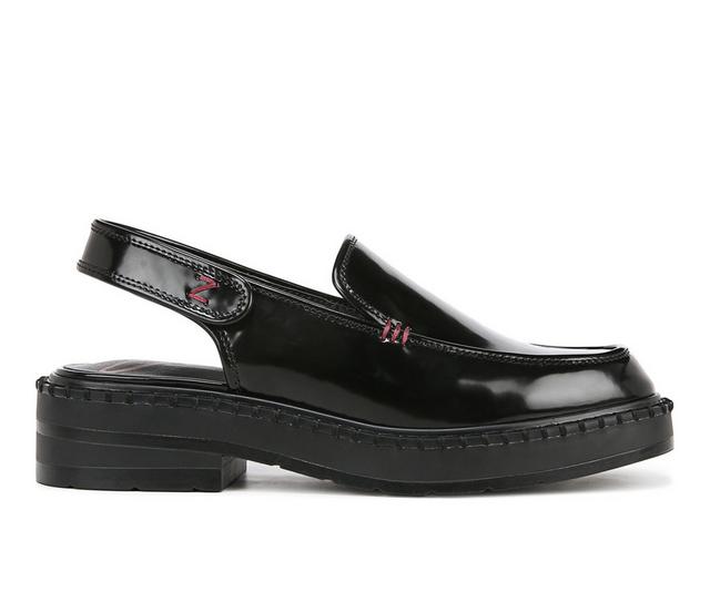 Women's Zodiac Odette Slingback Loafers in Black Patent color