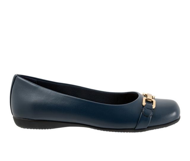 Women's Trotters Sadie Flats in Navy color