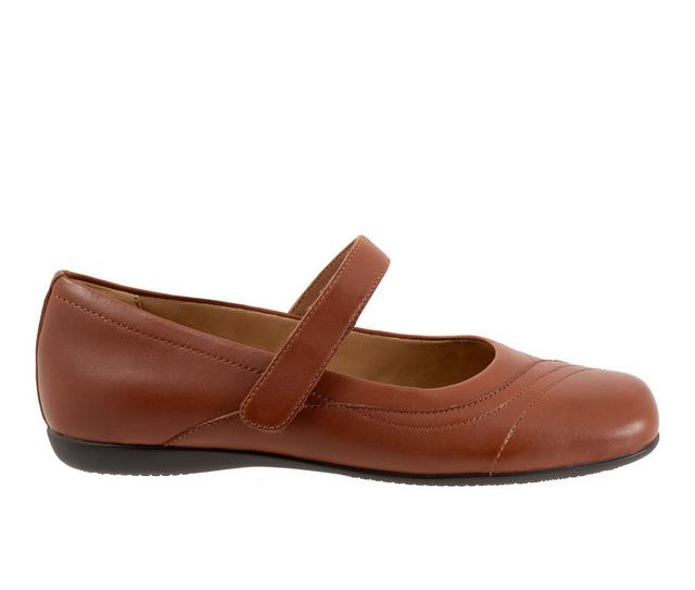 Women's Trotters Sherese Mary Jane Flats in Luggage color