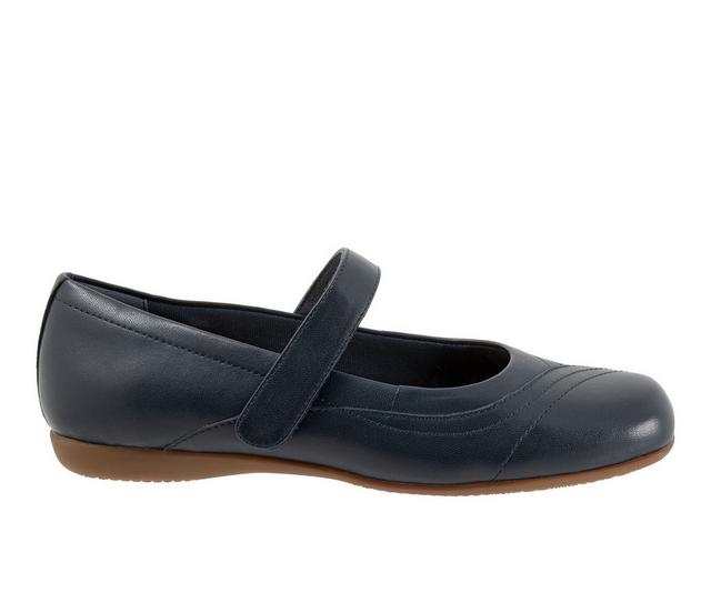 Women's Trotters Sherese Mary Jane Flats in Navy color