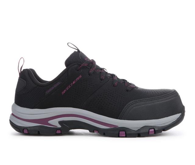 Women's Skechers Work 108166 Astallet Comp Toe Work Shoes in Black color