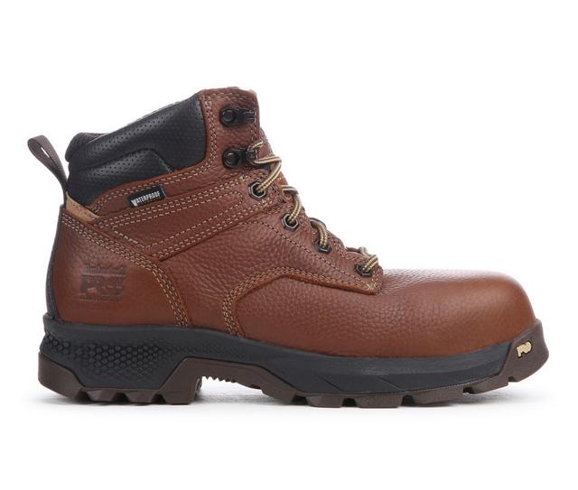 Men's Timberland Pro TP Titan EV 6in CT H Work Shoes in Brown color
