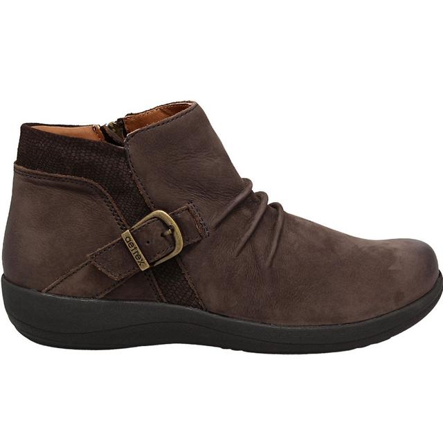 Aetrex Luna DM702 Booties in Brown color