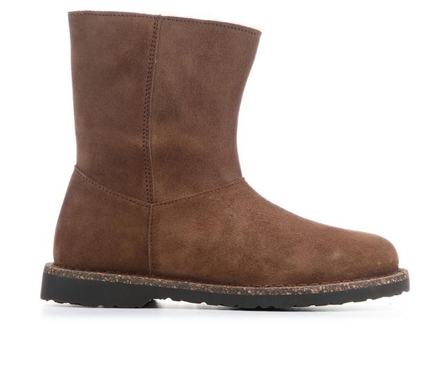 Women's Birkenstock Uppsala Shearling Boot in Dark Tea color