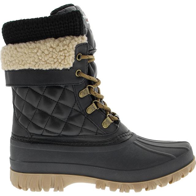 Cougar Creek Quilt Winter Boots in Black color