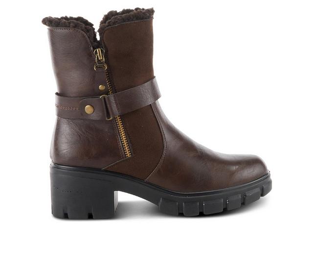 Women's Flexus Whimsicott Booties in Brown color