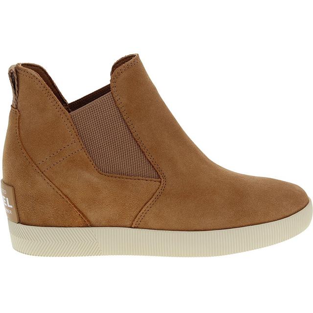 Sorel Ona Slip-On Wedge Booties in Tan color