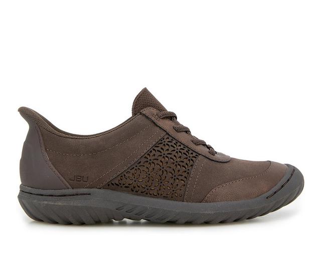 Women's JBU Veronica Touchless Slip On Shoes in Dark Brown W color