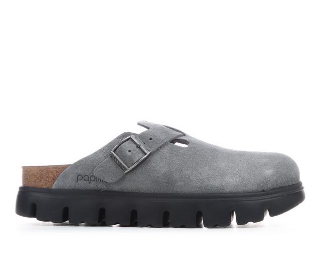 Women's Birkenstock Boston Chunky Clogs in Basalt Gray color