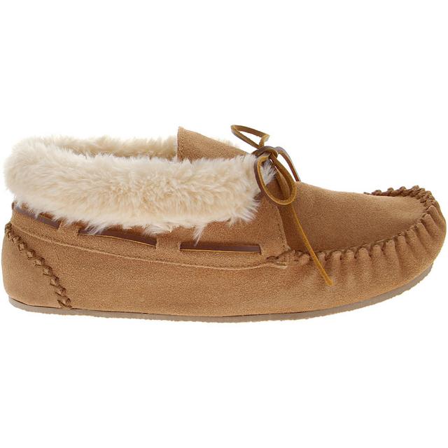 Minnetonka Chrissy Bootie Wmn Slippers in Tan color