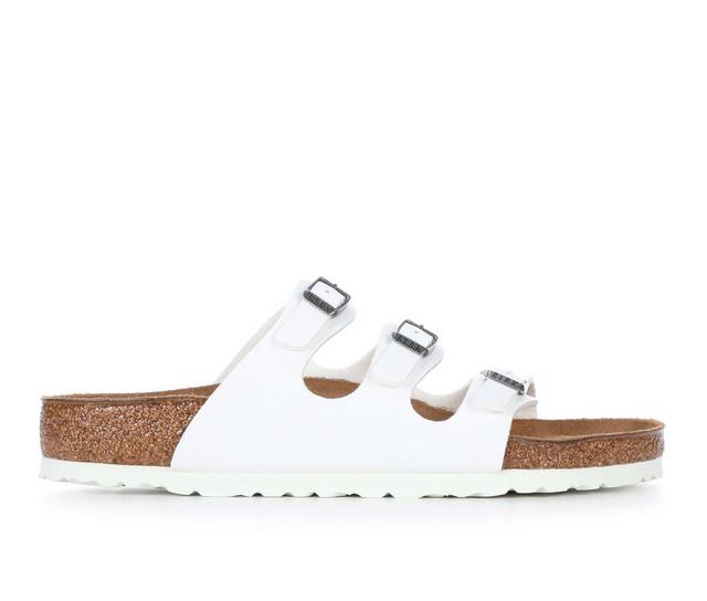Women's Birkenstock Florida Birko Flo Footbed Sandals in White color