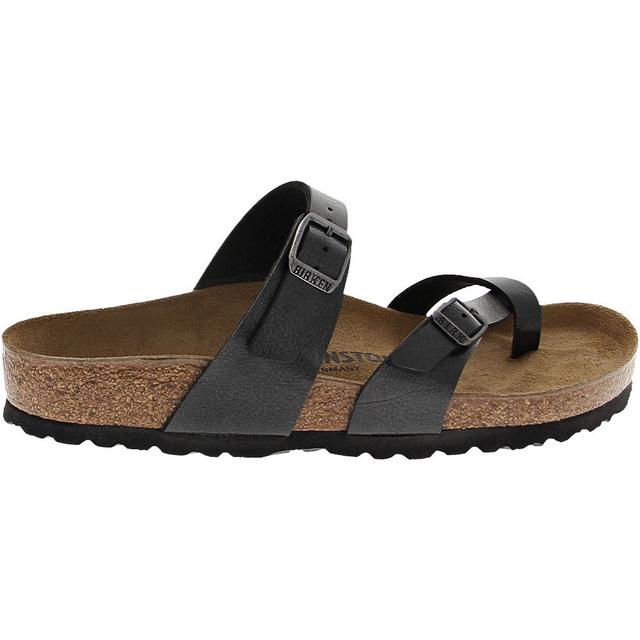 Birkenstock Mayari Birko Flor Footbed Sandals in Black color
