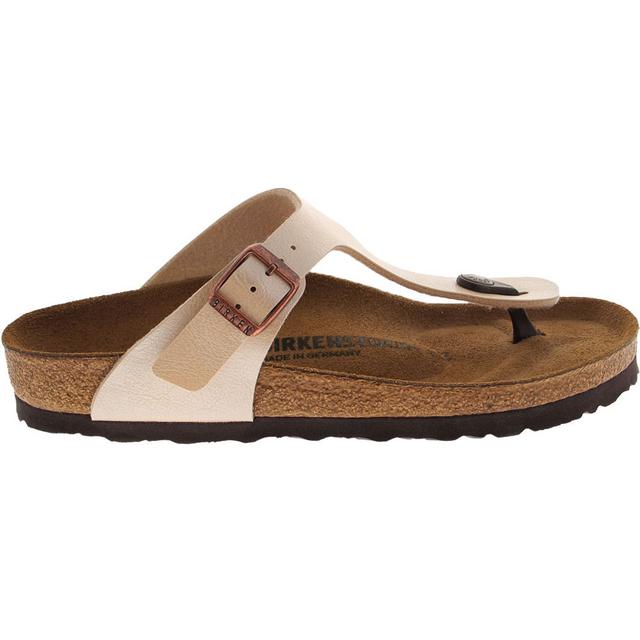 Women's Birkenstock Gizeh reg Antique Footbed Sandals in White color