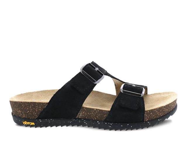 Women's Dansko Dayna Footbed Sandals in Black color