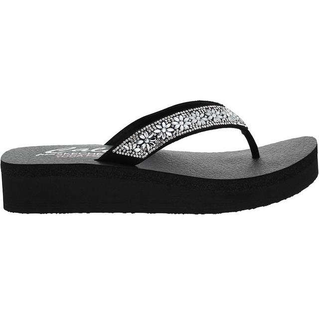 Skechers Vinyasa Wild Daises Flip-Flops in Black color