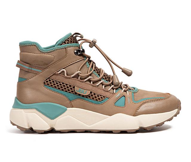 Women's JBU Gripper Water Resistant Boots in Taupe/Teal color