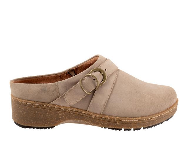 Women's Softwalk Asmara Clogs in Taupe Suede color