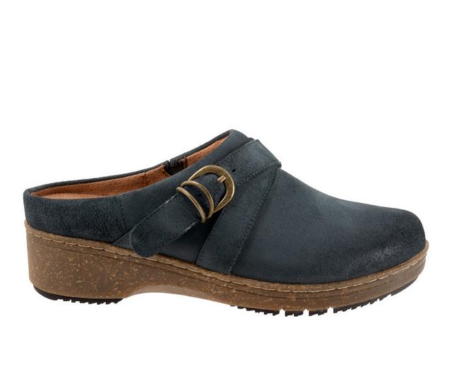 Women's Softwalk Asmara Clogs in Stone Suede color