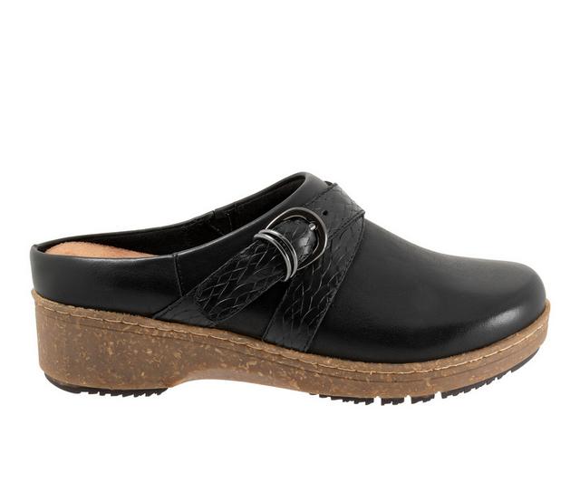 Women's Softwalk Asmara Clogs in Black Smooth color