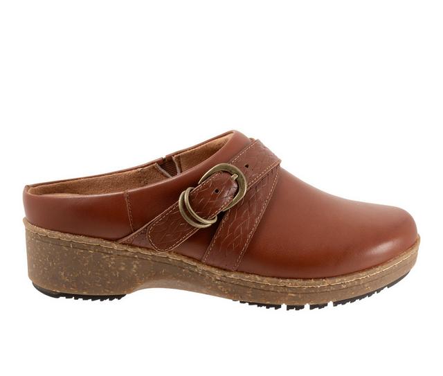 Women's Softwalk Asmara Clogs in Dk Brown Smooth color