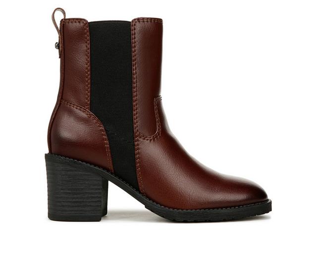 Women's Zodiac Claret Booties in Dark Brown color