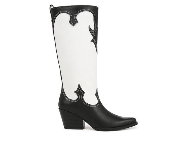 Women's Zodiac Dawson Western Boots in Black/White color