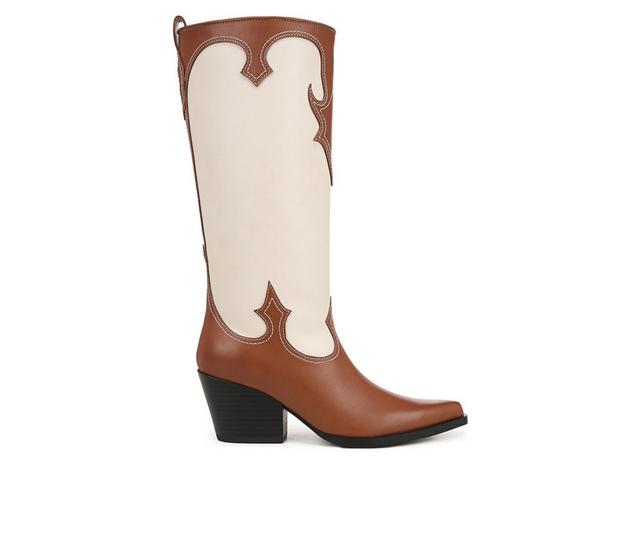 Women's Zodiac Dawson Western Boots in Brown/White color