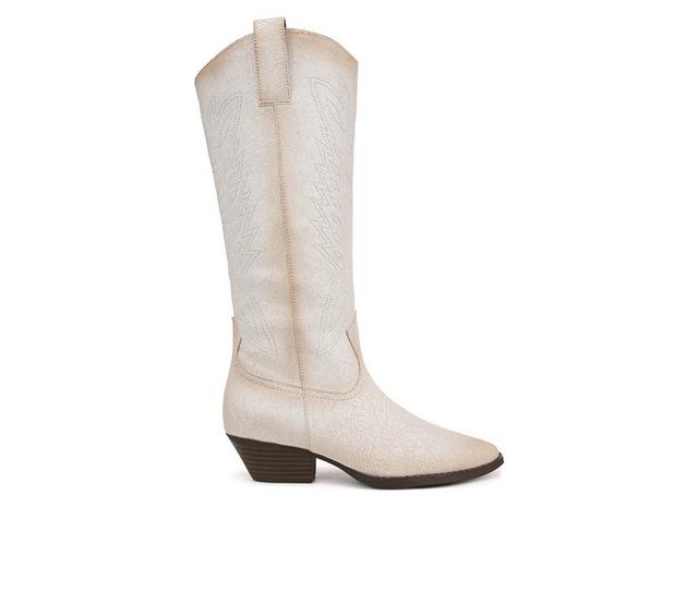 Women's Zodiac Morghan Western Boots in White Crackle color