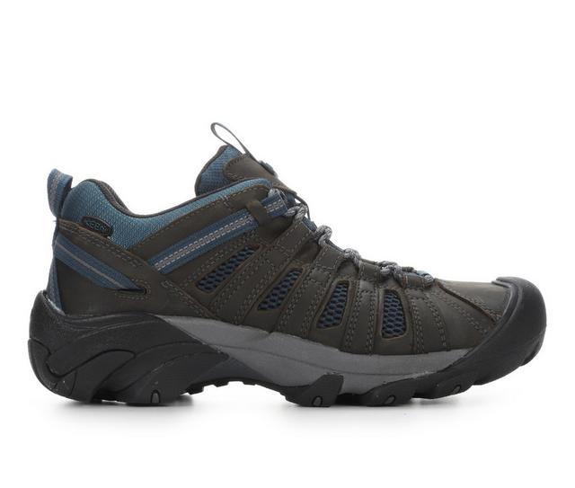 Keen Outdoor Voyageur Hiking Boots in Alcatraz/Blue color