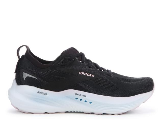 Women's Brooks Glycerin 22 Running Shoes in Black/Orchid color