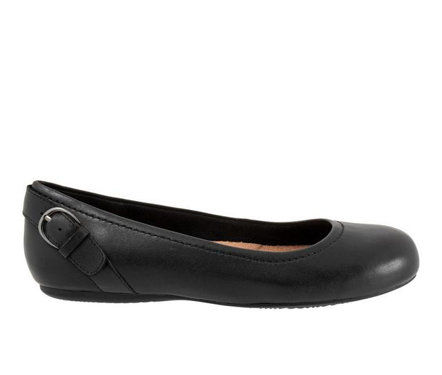 Women's Softwalk Sydney Flats in Black color