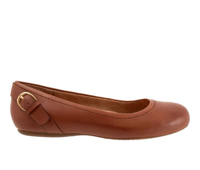 Women's Softwalk Sydney Flats in Luggage color