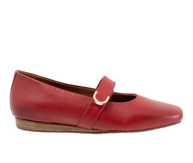 Women's Softwalk Valdivia Mary Janes in Red color