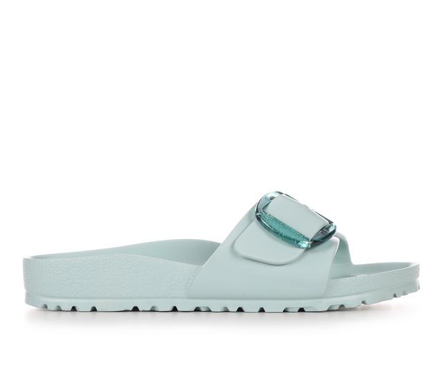 Women's Birkenstock Madrid EVA Big Buckle Footbed Sandals in Surf Green color
