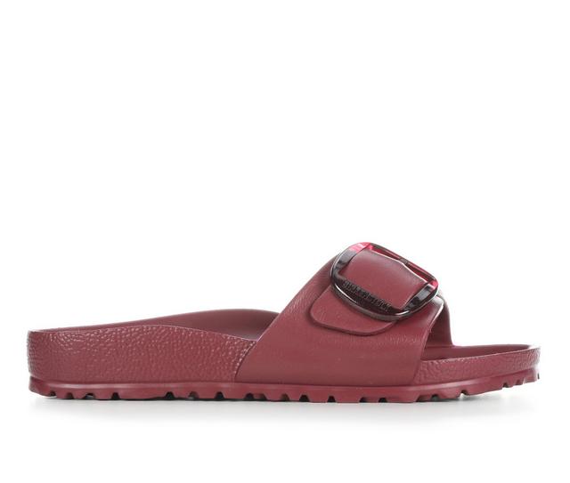 Women's Birkenstock Madrid EVA Big Buckle Footbed Sandals in Zinfandel color