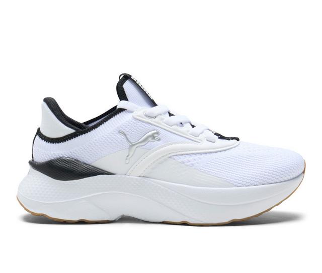 Women's Puma Softride Mayve Sneakers in Wht/Blk/Sil color