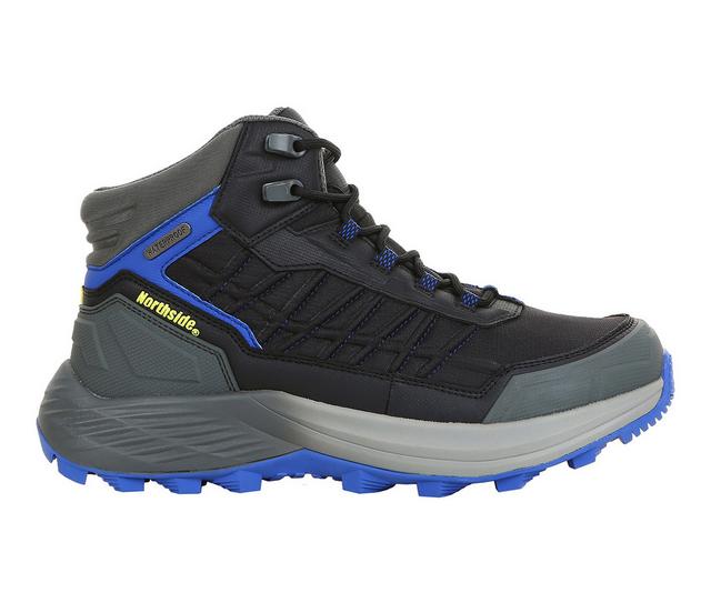 Men's Northside Eaglewood Mid Waterproof Hiking Boots in Black/Royal color